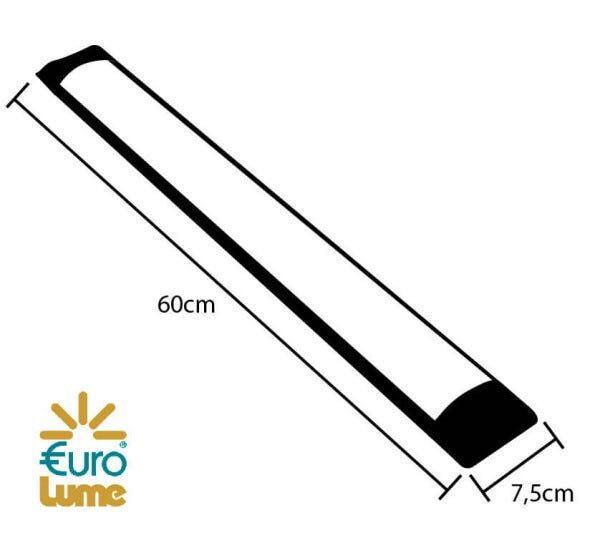 Luminária Tubular LED Sobrepor Slim 18w 60cm  3601 Bivolt - 4