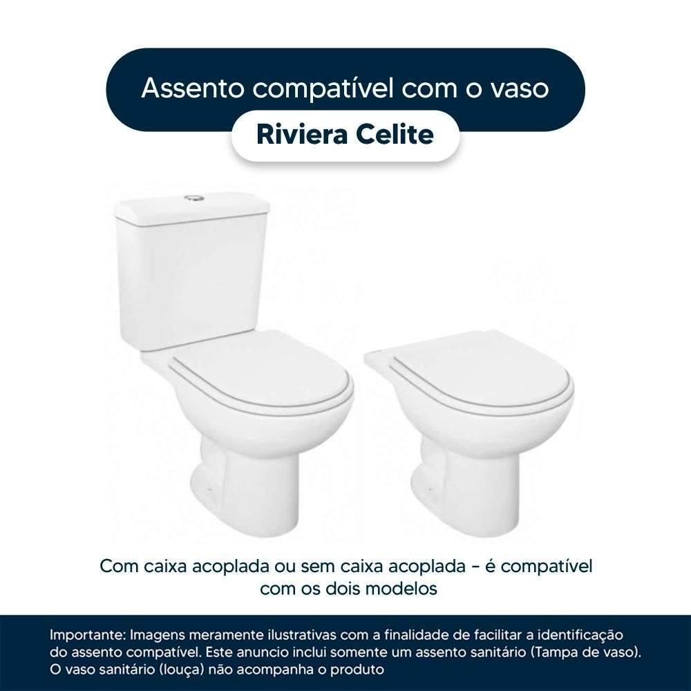 Assento Sanitário Decorado Riviera Verde (água Marinha) para Celite - 3