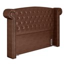 Ver imagem 1 de Cabeceira Cama Box Queen 160cm Provença P02 Sintético Marrom - Mpozenato