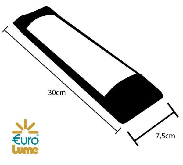 Luminária Tubular Led Sobrepor Slim 9w 30cm Eurolume 3602 6000k - 4