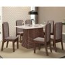 Conjunto Mesa com 6 Cadeiras Sala de Jantar Liz Nogal/Ébano - 2