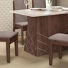 Conjunto Mesa com 6 Cadeiras Sala de Jantar Liz Nogal/Ébano - 3
