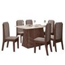 Conjunto Mesa com 6 Cadeiras Sala de Jantar Liz Nogal/Ébano - 1