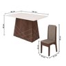 Conjunto Mesa com 6 Cadeiras Sala de Jantar Liz Nogal/Ébano - 4