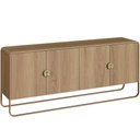 Ver imagem 7 de Aparador Buffet Alek A03 4 Portas 2 Prateleiras MDP Dourado Lyam Decor