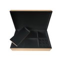 Ver imagem 1 de Caixa de Maquiagem Grande com Bandeja Flocada em Preto Josely Flocados