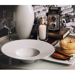 Prato Oxford Porcelana Branca para Entrada 30cm Chapéu - 3