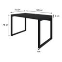Ver mais imagens de Escrivaninha Mesa Escritório Home Office 1,20x0,70 Yon 40mm Preto Tx