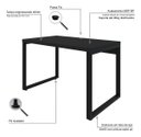 Ver imagem 7 de Escrivaninha Mesa Escritório Home Office 1,20x0,70 Yon 40mm Preto Tx