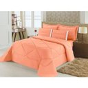 Ver imagem 1 de Kit Edredom Aconchego Casal Queen 6 peças 150 fios - Salmão