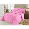 Kit Edredom + Lençol Aconchego Dupla Face Casal Queen 6 PÇ Rosa - 1