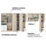 Quarto Modulado Queen Smart 11 Portas e 8 Gavetas - Crema/branco Quarto Modulado Casal Smart 11 - 3