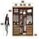 Ver imagem 3 de Guarda Roupa Robust 6 Portas 8 Gavetas 1 Espelho Cor:cumaru Fendi
