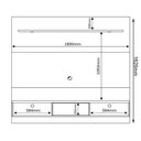 Ver imagem 3 de Painel Home Suspenso com Bancada e LED Lovere Canela