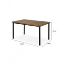 Ver imagem 3 de Conjunto Mesa Jasmim 1,20x0,80 Mdp C/4 Cadeiras Titanium Tampo Nogal Tubo Preto
