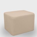 Ver imagem 4 de Puff Retangular Decorativo para Sala Orgânico Confortável e Reforçado Bouclé Branco