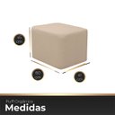 Ver imagem 6 de Puff Retangular Decorativo para Sala Orgânico Confortável e Reforçado Bouclé Branco
