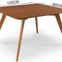 Ver imagem 2 de Mesa de Jantar 135cm x 77cm 4 Lugares Uno Marrom/Castanho