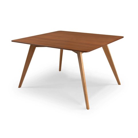 Mesa de Jantar 135cm x 77cm 4 Lugares Uno Marrom/Castanho