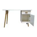 Ver imagem 5 de Escrivaninha Mesa Estudos Computador Madeira Mdf Pé palito Gaveta Porta 78x120x50cm