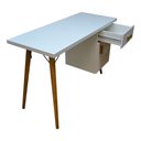 Ver imagem 7 de Escrivaninha Mesa Estudos Computador Madeira Mdf Pé palito Gaveta Porta 78x120x50cm