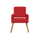 Ver imagem 4 de Conjunto 2 Poltronas Cadeira Estofada Decorativa Camila Suede Vermelho - Incasa Decor