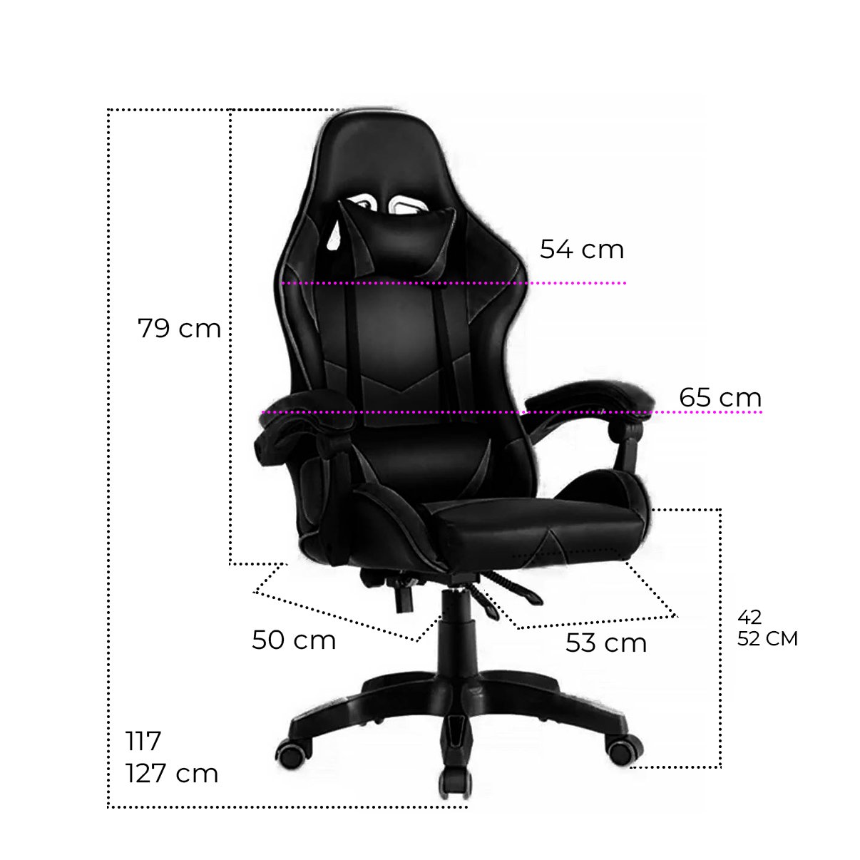 Cadeira Gamer Ergonômica Top para Escritório Vermelha - 6