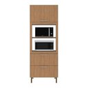 Ver imagem 6 de Paneleiro Torre Quente para Forno/micro-ondas 1 Porta 2 Gavetas 80cm Multimóveis Cr20443 Freijó