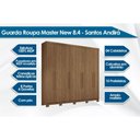 Ver imagem 6 de Guarda Roupa 8 Portas e 4 Gavetas C/ Pés Master New 8.4 Jatobá - Santos Andirá