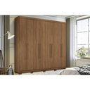 Ver imagem 1 de Guarda Roupa 8 Portas e 4 Gavetas C/ Pés Master New 8.4 Jatobá - Santos Andirá