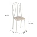 Ver imagem 4 de Kit 6 Cadeiras de Cozinha Alasca Estampado Rattan Pés de Ferro Branco - Pallazio