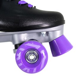 Patins Quad Retro Basic 4 Rodas Preto e Roxo Bel - 36 - 12