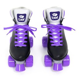 Patins Quad Retro Basic 4 Rodas Preto e Roxo Bel - 36 - 9