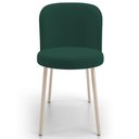 Ver imagem 3 de Kit 02 Cadeiras para Sala de Jantar Cozinha Estofada Gavi Arena L02 Suede Verde Musgo - Lyam Decor