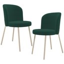 Ver imagem 1 de Kit 02 Cadeiras para Sala de Jantar Cozinha Estofada Gavi Arena L02 Suede Verde Musgo - Lyam Decor