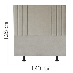 Cabeceira Estofada Casal 140CM Grécia Linho Bege - D A DECOR D&A Decor - 3