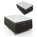 Ver imagem 1 de Cama Box Viúva + Colchão Paris Molas Ensacadas Pocket - 61x128x188cm - e-Shop Casa - Jacquard