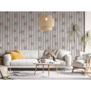 Ver imagem 2 de Papel de Parede Ripado Azul Florido-60x300cm