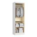 Ver imagem 3 de Guarda-Roupa Modulado 2 Portas com Prateleiras e Cabideiro Infinity Branco/Line/Duna