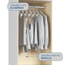 Ver imagem 6 de Guarda-Roupa Modulado 2 Portas com Prateleiras e Cabideiro Infinity Branco/Line/Duna
