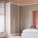 Ver imagem 2 de Guarda-Roupa Modulado 2 Portas com Prateleiras e Cabideiro Infinity Branco/Line/Duna