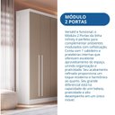 Ver mais imagens de Guarda-Roupa Modulado 2 Portas com Prateleiras e Cabideiro Infinity Branco/Line/Duna