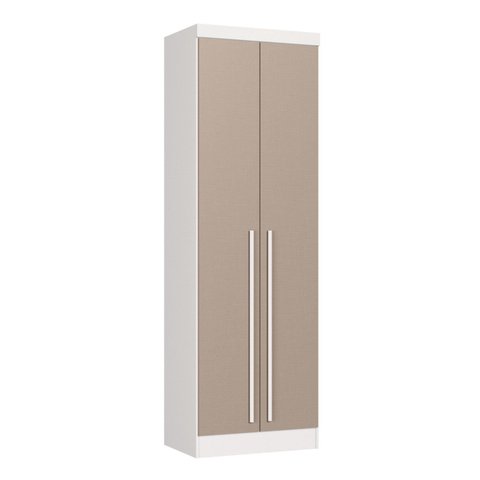 Guarda-Roupa Modulado 2 Portas com Prateleiras e Cabideiro Infinity Branco/Line/Duna