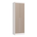 Ver imagem 1 de Guarda-Roupa Modulado 2 Portas com Prateleiras e Cabideiro Infinity Branco/Line/Duna
