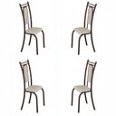 Ver imagem 1 de Conjunto com 4 Cadeiras Paris Marrom Assento Creme Teixeira