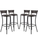 Ver imagem 1 de Kit 4 Banquetas Alta Forts Fibra Sintética UV Para Lanchonete, Restaurante, Cafeteria, Cozinha, Área
