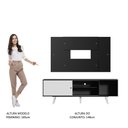 Ver imagem 6 de Rack Madesa Dubai com Pés e Painel para Tv até 58 Polegadas Preto/branco 7777 Cor:preto/branco
