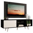 Ver imagem 2 de Rack Madesa Dubai com Pés e Painel para Tv até 58 Polegadas Preto/branco 7777 Cor:preto/branco