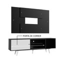 Ver imagem 5 de Rack Madesa Dubai com Pés e Painel para Tv até 58 Polegadas Preto/branco 7777 Cor:preto/branco