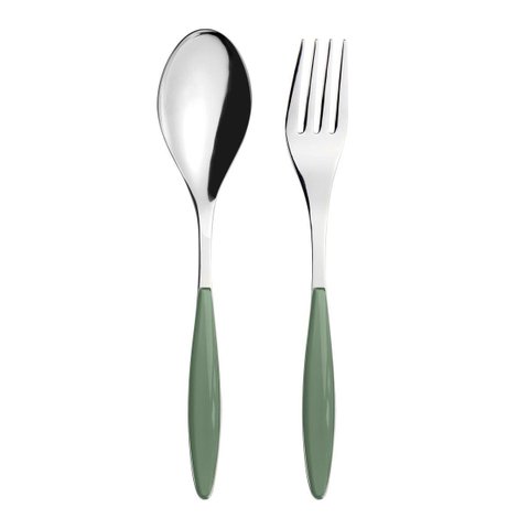 Talheres de Servir em Inox Cirúrgico Austenítico e Cabo em Acrilico 25 Cm - Lagoon Green -'feeling'-